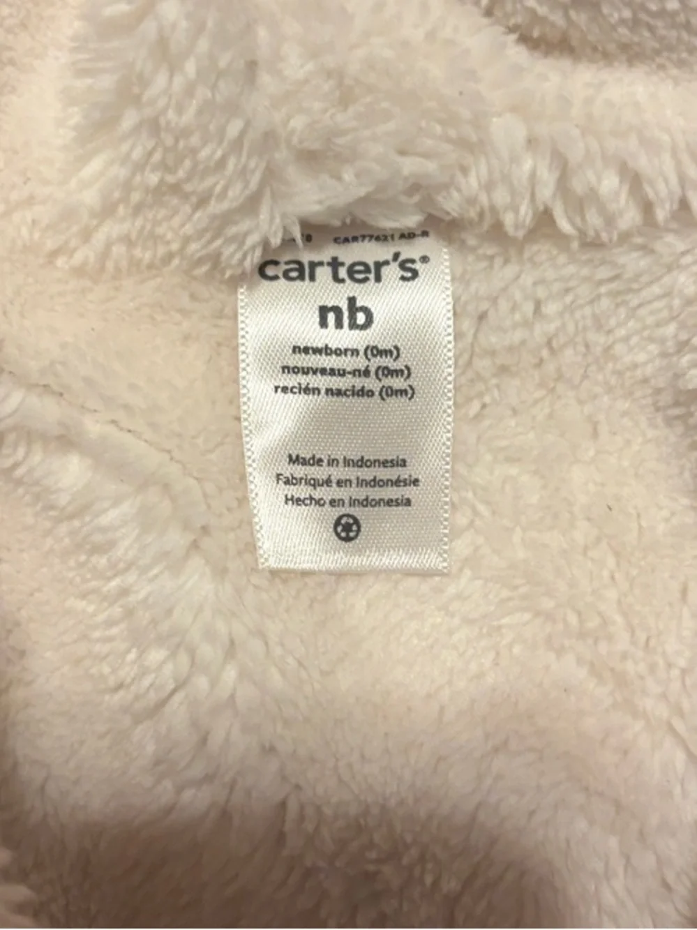 Carter's Red Knit Hooded Pea Coat with Cream Sherpa Lining